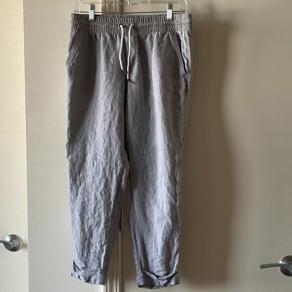 Athleta Women’s Linen Pull-On Jogger Pants Light Gray Size 4